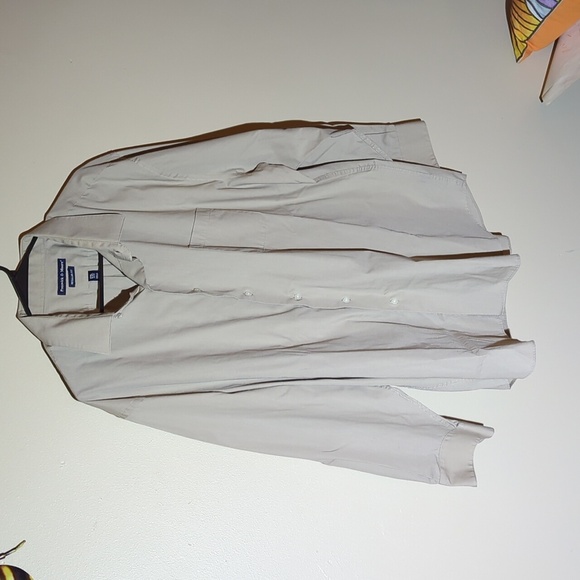 Preswick and Moore tan dress shirt, 2XL - Picture 3 of 5